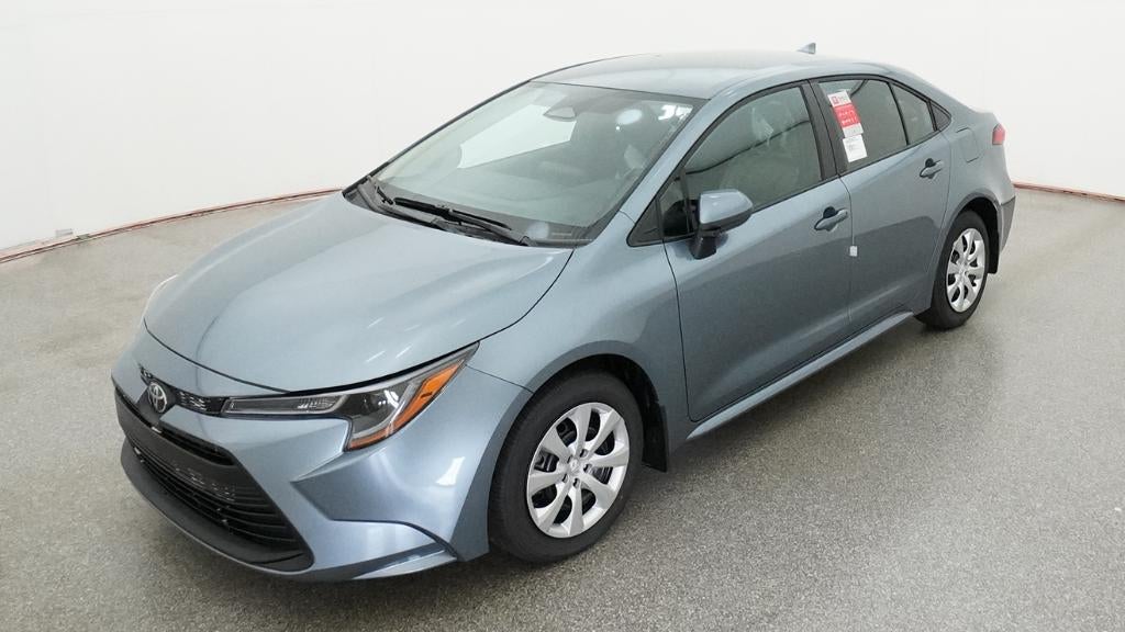 2026 Toyota Corolla LE in Celestite — front three-quarter view