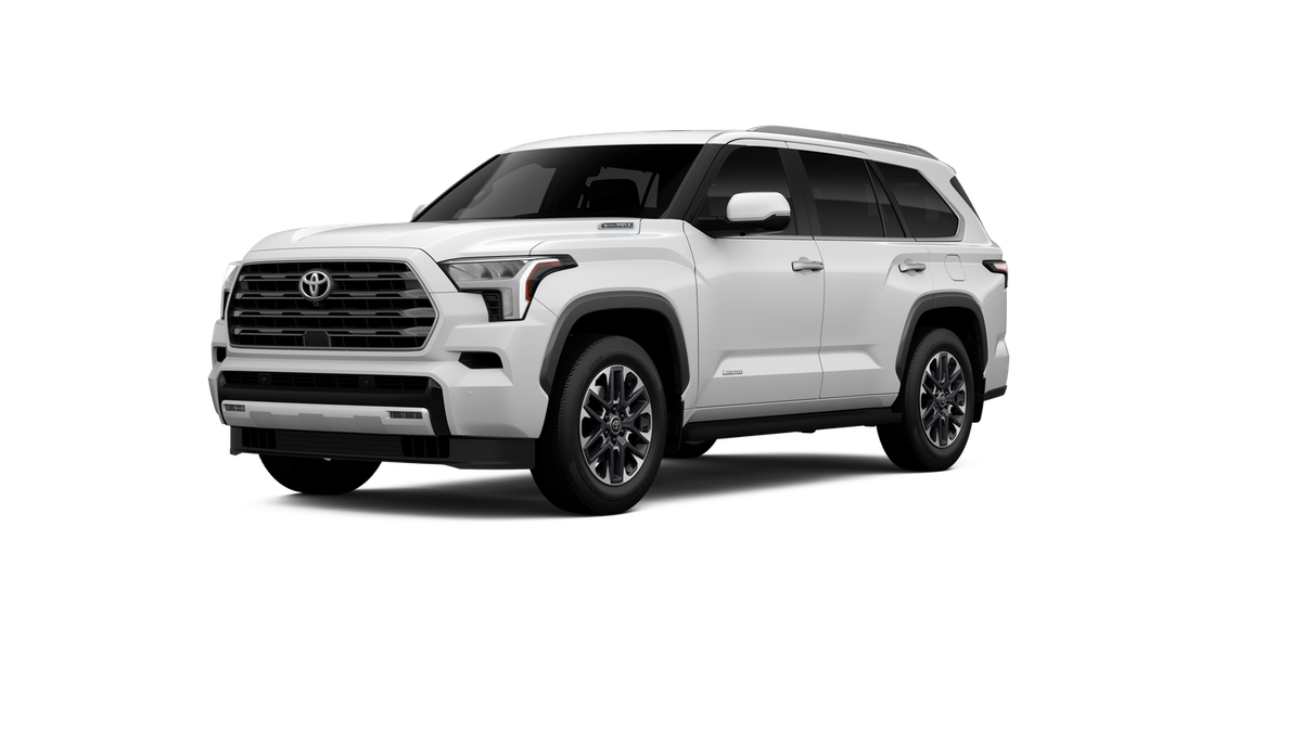 2026 Toyota Sequoia Limited in Ice Cap — front three-quarter view