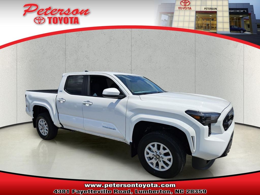 2026 Toyota Tacoma SR5 in Ice Cap — front three-quarter view