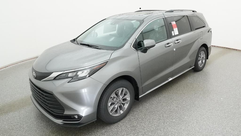 2026 Toyota Sienna XLE in Heavy Metal — front three-quarter view