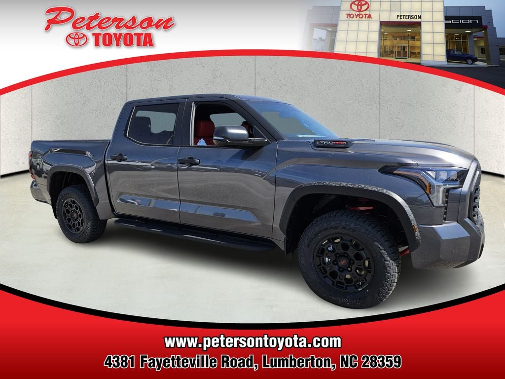 2026 Toyota Tundra i-FORCE MAX TRD Pro in Magnetic Gray Metallic — front three-quarter view
