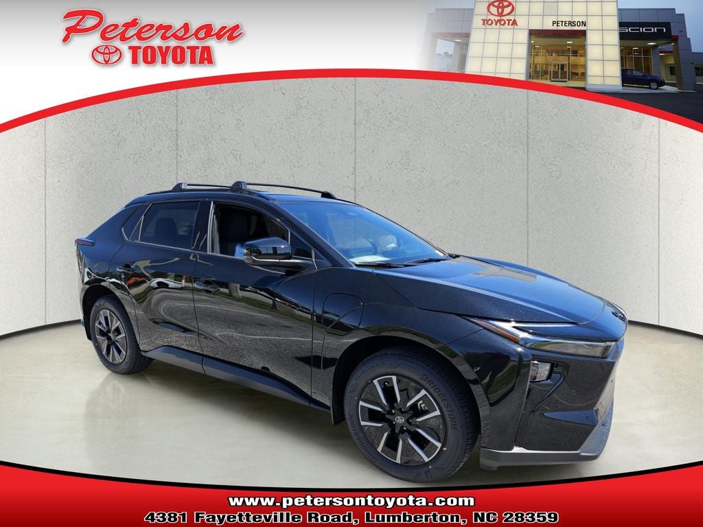 2026 Toyota bZ XLE in Midnight Black Metallic — front three-quarter view